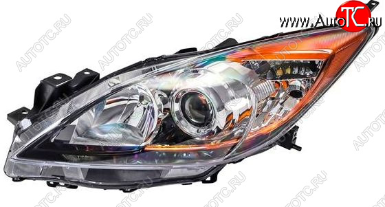 11 549 р. Левая фара (линзован, под корректор) DEPO Mazda 3/Axela BL дорестайлинг седан (2009-2011)  с доставкой в г. Керчь