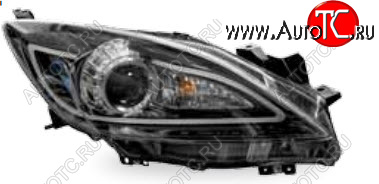 44 999 р. Комплект линзованных фар в сборе JUNYAN  Mazda 3/Axela ( BL,  BM) (2009-2019) дорестайлинг седан, дорестайлинг, хэтчбэк 5 дв., рестайлинг седан, рестайлинг, хэтчбэк, дорестайлинг, хэтчбэк (черная)  с доставкой в г. Керчь