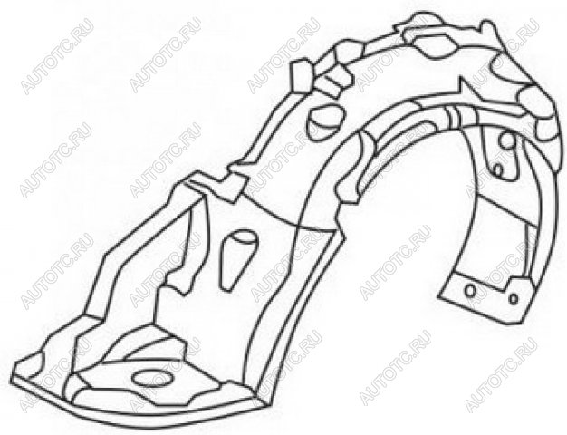 1 269 р. Левый подкрылок передний TYG  Honda Civic  EJ,EK,EM (1995-1998) седан дорестайлинг, хэтчбэк 3 дв. дорестайлинг  с доставкой в г. Керчь