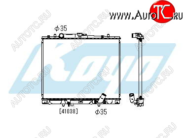 14 349 р. PAJERO SPORT {4D56+USA} РАДИАТОР ОХЛАЖДЕН MT 2.5 2.7 (турбодизель) (KOYO) KOYORAD mbpas97-910  с доставкой в г. Керчь