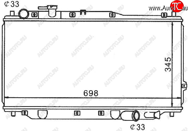 5 649 р. SPECTRA 05- РАДИАТОР ОХЛАЖДЕН MT (см.каталог) BODYPARTS kaspe05-911  с доставкой в г. Керчь
