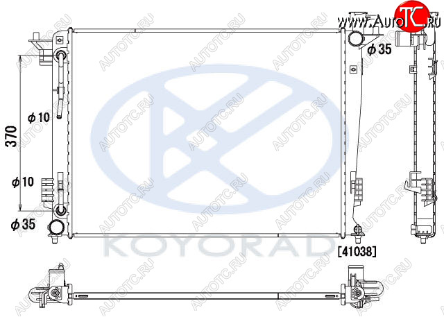 12 299 р. IX35 {KIA SPORTAGE 10- (mot. G4KE)} РАДИАТОР ОХЛАЖДЕН (бензин) AT (KOYO) KOYORAD hnx3510-910  с доставкой в г. Керчь