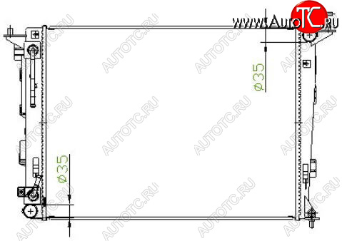 5 999 р. IX35 10- {KIA SPORTAGE 10- (mot. G4KD)} РАДИАТОР ОХЛАЖДЕН (бензин) AT BODYPARTS hnx3510-915  с доставкой в г. Керчь