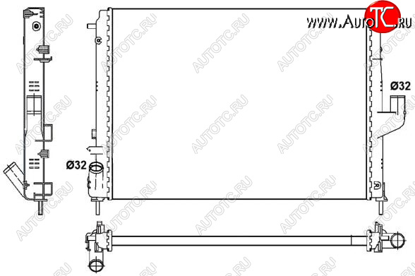 3 099 р. DUSTER (AL:MERA 13- AT) РАДИАТОР ОХЛАЖДЕН (см.каталог) BODYPARTS rndus10-910  с доставкой в г. Керчь