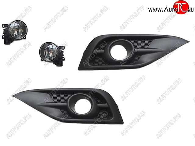 5 249 р. CR-V ФАРА ПРОТИВОТУМ Л+П (КОМПЛЕКТ) С РЕШЕТК BODYPARTS hdcrv12-072-n  с доставкой в г. Керчь