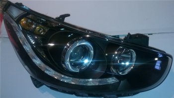 36 849 р. SOLARIS ФАРА Л+П (КОМПЛЕКТ) ТЮНИНГ ЛИНЗОВАН (DEVIL EYES) С СВЕТЯЩ ОБОДК С РЕГ.МОТОР (EAGLE EYES) ВНУТРИ ЧЕРН EAGLE EYES hnsol11-000b-n  с доставкой в г. Керчь. Увеличить фотографию 1