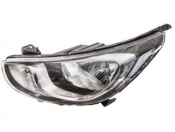 Левая фара (c электрокорректором) DEPO Hyundai Solaris  RBr (2010-2014) седан дорестайлинг