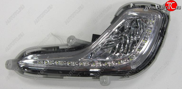 3 099 р. Левая противотуманная фара (диодная) BODYPARTS Hyundai Solaris RBr седан дорестайлинг (2010-2014)  с доставкой в г. Керчь