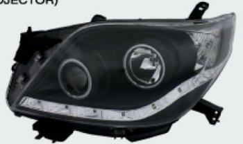 PRADO ФАРА Л+П (КОМПЛЕКТ) ТЮНИНГ ЛИНЗОВАН (DEVIL EYES) С СВЕТЯЩ ОБОДК (EAGLE EYES) ВНУТРИ ЧЕРН EAGLE EYES typrd09-002b-n
