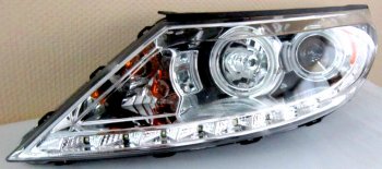 SPORTAGE ФАРА Л+П (КОМПЛЕКТ) ТЮНИНГ ЛИНЗОВАН (DEVIL EYES) С СВЕТЯЩ ОБОДК (EAGLE EYES) БЕЗ КОРРЕКТОР ВНУТРИ ХРОМ EAGLE EYES kaspr10-000h-n