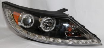 SPORTAGE ФАРА Л+П (КОМПЛЕКТ) ТЮНИНГ ЛИНЗОВАН (DEVIL EYES) С СВЕТЯЩ ОБОДК (EAGLE EYES) БЕЗ КОРРЕКТОР ВНУТРИ ЧЕРН EAGLE EYES kaspr10-000b-n