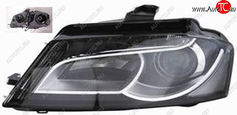 27 649 р. Левая фара (c электрокорректором) DEPO  Audi A3 ( 8P1 хэтчбэк 3 дв.,  8PA хэтчбэк 5 дв.) (2008-2010) 2-ой рестайлинг (ксенон)  с доставкой в г. Керчь