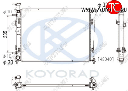 11 399 р. CERATO РАДИАТОР ОХЛАЖДЕН AT (KOYO) KOYORAD kacet09-912  с доставкой в г. Керчь