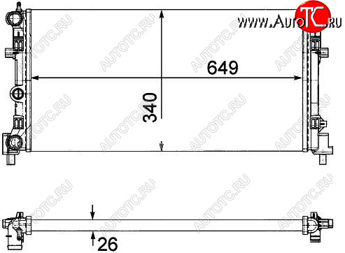 2 499 р. POLO (FABIA 10-ROOMSTER 10- A1 10-) РАДИАТОР ОХЛАЖДЕН (см.каталог) BODYPARTS vwplo10-910  с доставкой в г. Керчь