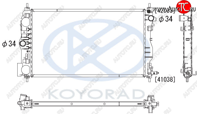 6 999 р. CRUZE {(1.6  109л.с. ORLANDO 11- дизель} РАДИАТОР ОХЛАЖДЕН MT С КОНДИЦ (KOYO) KOYORAD cvcrz09-914  с доставкой в г. Керчь