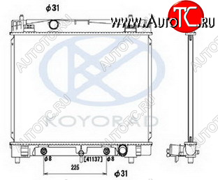 6 849 р. YARIS РАДИАТОР ОХЛАЖДЕН AT (KOYO) KOYORAD tyyas06-911  с доставкой в г. Керчь