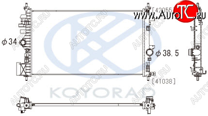 5 749 р. INSIGNIA РАДИАТОР ОХЛАЖДЕН 1.6 1.8 AT (KOYO) KOYORAD opins08-914  с доставкой в г. Керчь