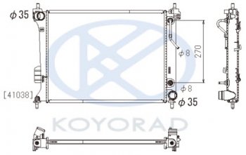 I20 РАДИАТОР ОХЛАЖДЕН AT (KOYO) KOYORAD hni2009-911