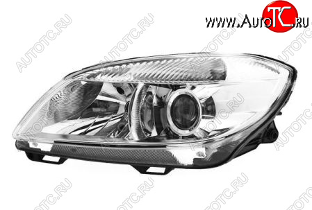 11 249 р. Левая фара (с электрокорректором, линзован) BodyParts  Skoda Fabia  Mk2 (2010-2014) хэтчбэк рестайлинг  с доставкой в г. Керчь