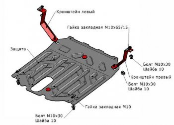 1 789 р. SANTA FE ЗАЩИТА ПОДДОНА ДВИГАТЕЛЯ + КПП , С КРЕПЛЕН , 2.2 , 2.4 , СТАЛЬН BODYPARTS hnsfe12-9f0  с доставкой в г. Керчь. Увеличить фотографию 1