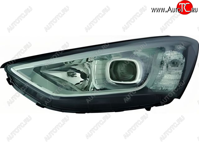 10 299 р. Левая фара (корректор, линзован) BODYPARTS  Hyundai Santa Fe  DM (2012-2016) дорестайлинг  с доставкой в г. Керчь