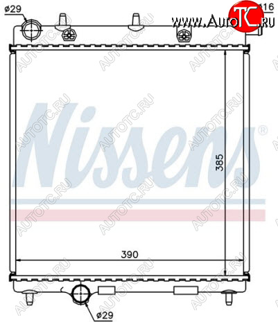 5 999 р. C3 {208 12-} РАДИАТОР ОХЛАЖДЕН (NISSENS) (см.каталог) MT NISSENS cn0c309-910  с доставкой в г. Керчь