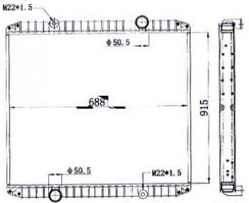 PREMIUM (915 x 688 mm) РАДИАТОР ОХЛАЖДЕН BODYPARTS rnpre96-910