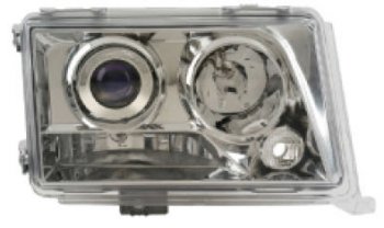 W124 ФАРА Л+П (КОМПЛЕКТ) ТЮНИНГ ПРОЗРАЧ ЛИНЗОВАН БЕЗ КОРРЕКТОР (EAGLE EYES) ВНУТРИ ХРОМ EAGLE EYES md12493-008h-n