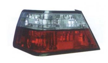 W124 ФОНАРЬ ЗАДН ВНЕШН ЛЕВ ТЮНИНГ ПРОЗРАЧ ХРУСТАЛ КРАСН-ТОНИР BODYPARTS md12483-744rt-l