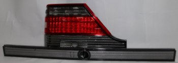 W140 ФОНАРЬ ЗАДН ВНЕШН Л+П (КОМПЛЕКТ) ТЮНИНГ С ДИОД , ЦЕНТР МОЛДИНГ ХРУСТАЛ (EAGLE EYES) КРАСН-ТОНИР EAGLE EYES md14095-745rt-n