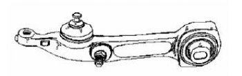 W220 РЫЧАГ ПЕРЕДН ПОДВЕСКИ ЛЕВ НИЖН ЗАДН (Тайвань) SH md22098-811-l