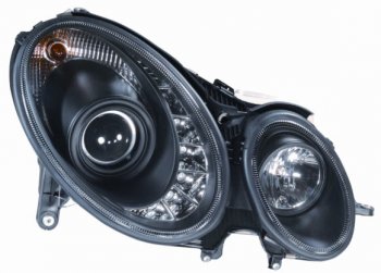 W211 ФАРА Л+П (КОМПЛЕКТ) ТЮНИНГ ЛИНЗОВАН (DEVIL EYES) (SONAR) ВНУТРИ ЧЕРН SONAR md21102-003-n