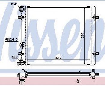 OCTAVIA (VW BORA 98-GOLF IV 97-SE TOLEDO 99-) РАДИАТОР ОХЛАЖДЕН (см.каталог) BODYPARTS sdoct96-911