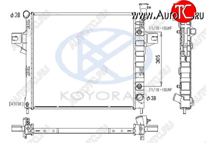 14 899 р. GR CHEROKEE РАДИАТОР ОХЛАЖДЕН 4.7 AT (KOYO) KOYORAD jpgch99-911  с доставкой в г. Керчь