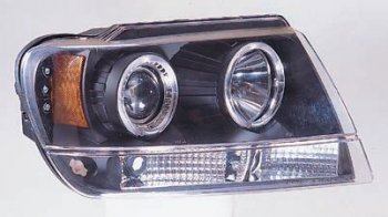 GR CHEROKEE ФАРА Л+П (КОМПЛЕКТ) ТЮНИНГ ЛИНЗОВАН С 2 СВЕТЯЩ ОБОДК (SONAR) ВНУТРИ ЧЕРН SONAR jpgch99-003b-n