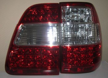 LANDCRUISER ФОНАРЬ ЗАДН ВНЕШН+ВНУТР Л+П (КОМПЛЕКТ) ТЮНИНГ ПРОЗРАЧ ХРУСТАЛ С ДИОД ГАБАРИТ , СТОП СИГНАЛ (EAGLE EYES) ХРОМ КРАСН EAGLE EYES tylan02-763r-n