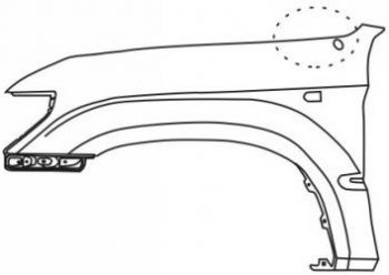 PRADO КРЫЛО ПЕРЕДН ЛЕВ С ОТВ ППОВТОРИТЕЛЬ ПАНТЕННУ (Тайвань) BODYPARTS typrd96-271-l