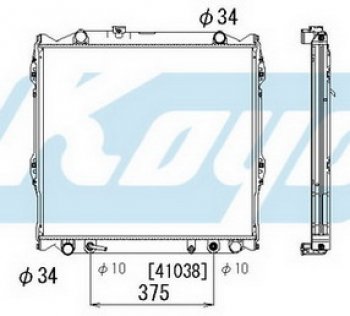 PRADO {5VZFE+4 RUNNER 95-00} РАДИАТОР ОХЛАЖДЕН AT 3.4 (KOYO) KOYORAD typrd96-911