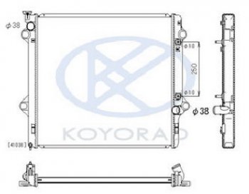 PRADO {HILUX 01-} РАДИАТОР ОХЛАЖДЕН 3 (турбодизель) AT (KOYO) KOYORAD typrd03-912
