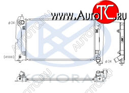 8 299 р. COROLLA {AVENSIS 03- 1.8 MT} РАДИАТОР ОХЛАЖДЕН MT 1.4 1.6 (KOYO) KOYORAD tycrl02-915  с доставкой в г. Керчь