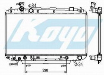 RAV4 РАДИАТОР ОХЛАЖДЕН AT 1.8 (KOYO) KOYORAD tyrv400-912