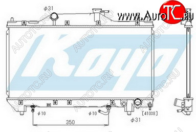 6 849 р. AVENSIS РАДИАТОР ОХЛАЖДЕН AT 1.6 1.8 (KOYO) KOYORAD tyave00-911  с доставкой в г. Керчь
