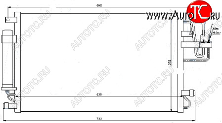 3 989 р. TUCSON КОНДЕНСАТОР КОНДИЦ BODYPARTS hntun04-931  с доставкой в г. Керчь