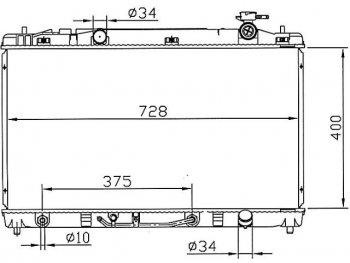 CAMRY РАДИАТОР ОХЛАЖДЕН AT 2.4 BODYPARTS tycam06-914