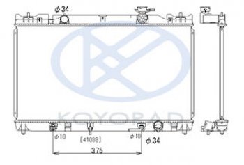 CAMRY РАДИАТОР ОХЛАЖДЕН AT 2 2.4 (1 ряд) BODYPARTS tycam02-910