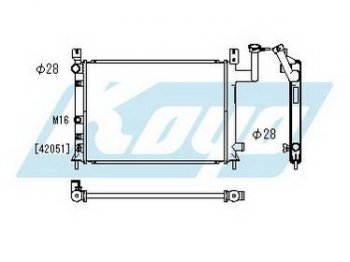 N13 {B12} РАДИАТОР ОХЛАЖДЕН MT 1.3 1.6 (KOYO) KOYORAD nnn1386-911
