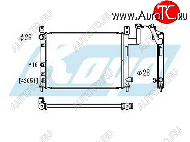 8 199 р. N13 {B12} РАДИАТОР ОХЛАЖДЕН MT 1.3 1.6 (KOYO) KOYORAD nnn1386-911  с доставкой в г. Керчь