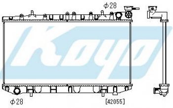 N14 РАДИАТОР ОХЛАЖДЕН MT 1.8 (KOYO) KOYORAD nnn1491-911