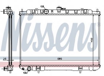 X-TRAIL РАДИАТОР ОХЛАЖДЕН MT 2 2.5 (NRF) (GERI) (NISSENS) NISSENS nnxtr01-911