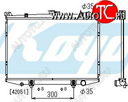 5 249 р. TERRANO РАДИАТОР ОХЛАЖДЕН AT 2.4 3 (KOYO) (2 ряд) KOYORAD nnter87-911  с доставкой в г. Керчь